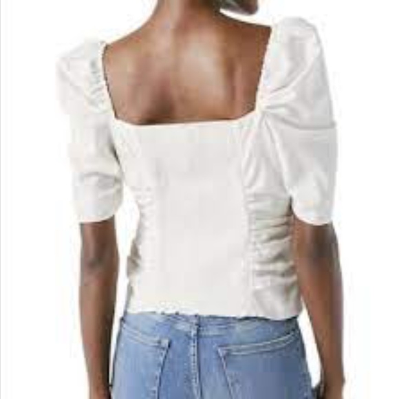 Frame Denim White Puff Sleeve Blouse - Picture 2 of 11